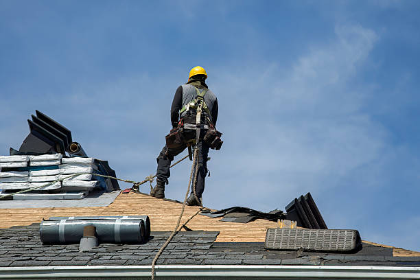 Professional Roof Installation technician working in Yoder, CO